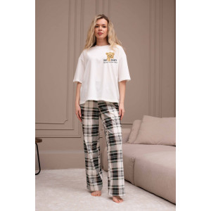 Костюм двойка женский "Мишель-4" кулирка (р-ры: 44-54) зеленый