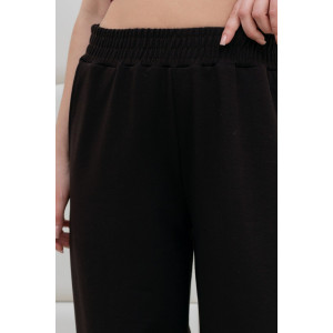 Брюки женские "Бейс" футер вискозный (р-ры: 46-56) темно-коричневый