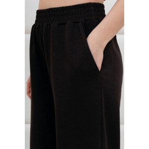 Брюки женские "Бейс" футер вискозный (р-ры: 46-56) темно-коричневый