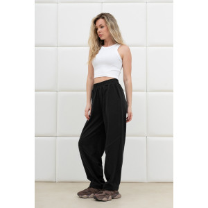 Брюки женские "Бейс" футер вискозный (р-ры: 46-56) черный