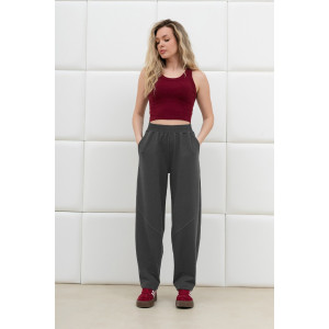 Брюки женские "Бейс" футер вискозный (р-ры: 46-56) антрацит