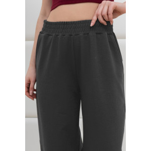 Брюки женские "Бейс" футер вискозный (р-ры: 46-56) антрацит