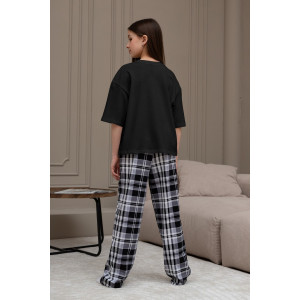 Костюм двойка детский "Мишель-1" кулирка (р-ры: 140-170) черный