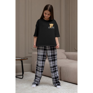 Костюм двойка детский "Мишель-1" кулирка (р-ры: 140-170) черный