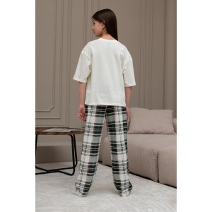 Костюм двойка детский "Мишель-1" кулирка (р-ры: 140-170) зеленый