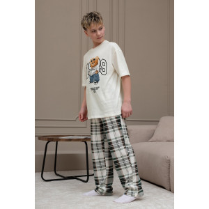 Костюм двойка детский "Мишель-3" кулирка (р-ры: 140-170) зеленый