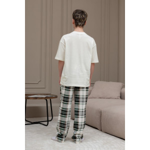 Костюм двойка детский "Мишель-3" кулирка (р-ры: 140-170) зеленый