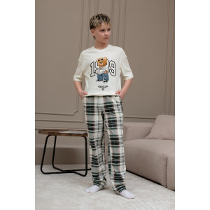 Костюм двойка детский "Мишель-3" кулирка (р-ры: 140-170) зеленый