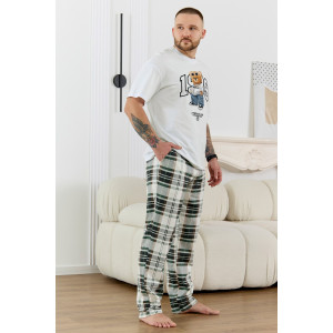 Костюм двойка мужской "Мишель-6" кулирка (р-ры: 48-58) зеленый