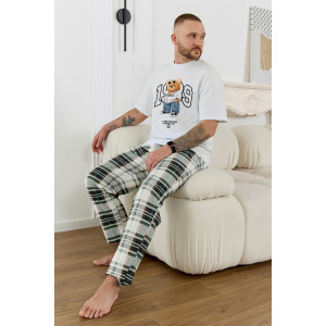 Костюм двойка мужской "Мишель-6" кулирка (р-ры: 48-58) зеленый