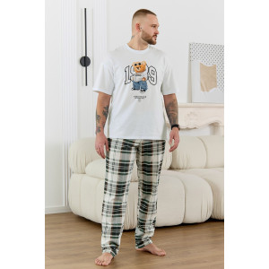 Костюм двойка мужской "Мишель-6" кулирка (р-ры: 48-58) зеленый