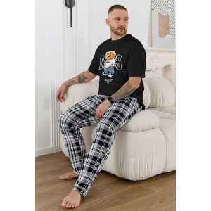 Костюм двойка мужской "Мишель-6" кулирка (р-ры: 48-58) черный