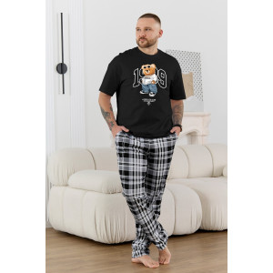 Костюм двойка мужской "Мишель-6" кулирка (р-ры: 48-58) черный