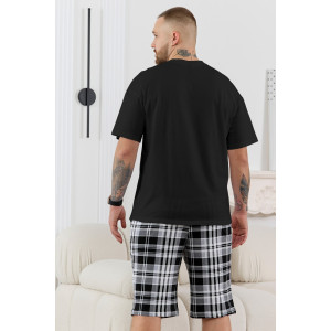 Костюм двойка мужской "Мишель-7" кулирка (р-ры: 48-58) черный