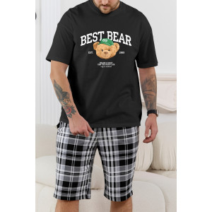 Костюм двойка мужской "Мишель-7" кулирка (р-ры: 48-58) черный