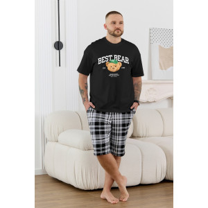 Костюм двойка мужской "Мишель-7" кулирка (р-ры: 48-58) черный