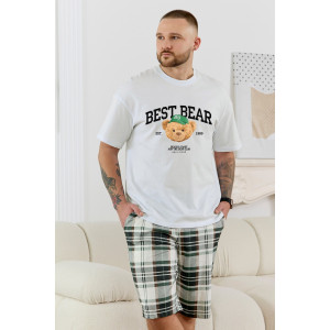 Костюм двойка мужской "Мишель-7" кулирка (р-ры: 48-58) зеленый