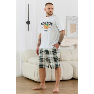 Костюм двойка мужской "Мишель-7" кулирка (р-ры: 48-58) зеленый