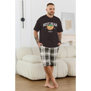 Костюм двойка мужской "Мишель-7" кулирка (р-ры: 48-58) коричневый