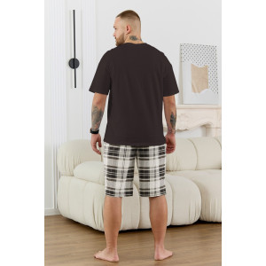 Костюм двойка мужской "Мишель-7" кулирка (р-ры: 48-58) коричневый