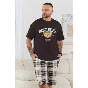 Костюм двойка мужской "Мишель-7" кулирка (р-ры: 48-58) коричневый