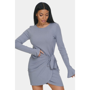 Платье женское "Вэнди" лапша (р-ры: 46-56) серый