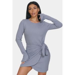 Платье женское "Вэнди" лапша (р-ры: 46-56) серый
