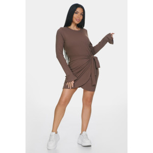 Платье женское "Вэнди" лапша (р-ры: 46-56) шоколадный