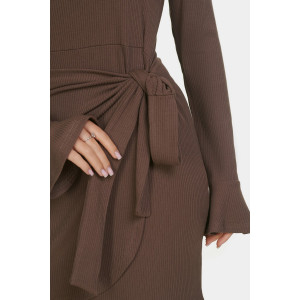 Платье женское "Вэнди" лапша (р-ры: 46-56) шоколадный