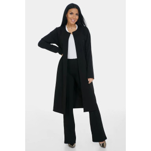 Кардиган женский "Луна" футер 2-х нитка (р-ры: 50-64) черный