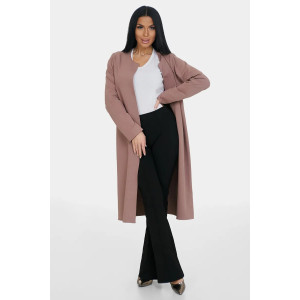 Кардиган женский "Луна" футер 2-х нитка (р-ры: 50-64) кофейный