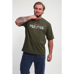 Футболка мужская ФМП-001 кулирка (р-ры: 46-56) хаки Hunter