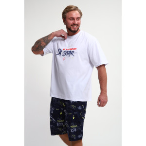 Футболка мужская ФМП-001 кулирка (р-ры: 46-56) белый Super Star