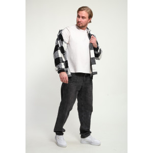 Рубашка мужская РМК-01 смесовая ткань (р-ры: 46-58) черный