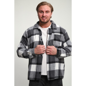 Рубашка мужская РМК-01 смесовая ткань (р-ры: 46-58) серый