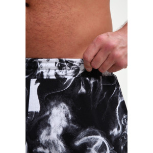 Шорты мужские ШМ-03 кулирка (р-ры: 46-56) черный-белый дым