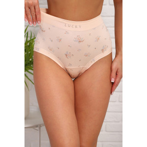 Трусы женские №64972 хлопок стрейч (р-ры: 48-50) бежевый