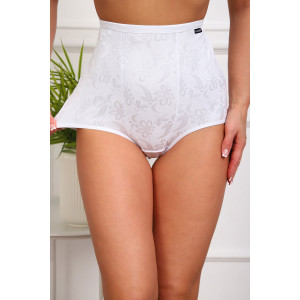 Трусы женские №64971 хлопок стрейч+кружево (р-ры: 50-54) белый