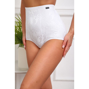 Трусы женские №64971 хлопок стрейч+кружево (р-ры: 50-54) белый