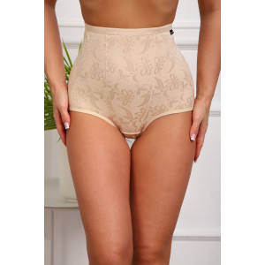 Трусы женские №64971 хлопок стрейч+кружево (р-ры: 50-54) бежевый