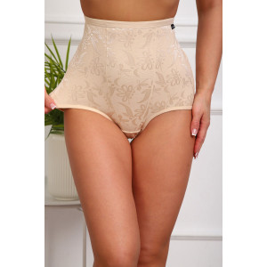Трусы женские №64971 хлопок стрейч+кружево (р-ры: 50-54) бежевый