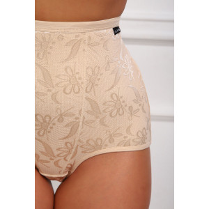 Трусы женские №64971 хлопок стрейч+кружево (р-ры: 50-54) бежевый