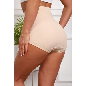 Трусы женские №64971 хлопок стрейч+кружево (р-ры: 50-54) бежевый