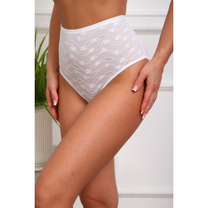 Трусы женские №64970 хлопок стрейч+кружево (р-ры: 48-52) белый