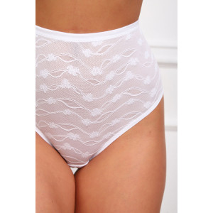 Трусы женские №64970 хлопок стрейч+кружево (р-ры: 48-52) белый