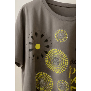 Футболка женская F9702 "Dream Sun" хлопок стрейч (р-ры: 56-66) серый