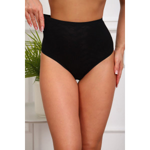 Трусы женские №64970 хлопок стрейч+кружево (р-ры: 48-52) черный