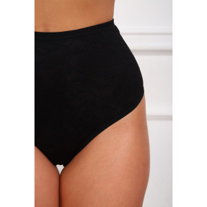 Трусы женские №64970 хлопок стрейч+кружево (р-ры: 48-52) черный