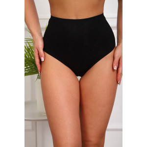 Трусы женские №64970 хлопок стрейч+кружево (р-ры: 48-52) черный