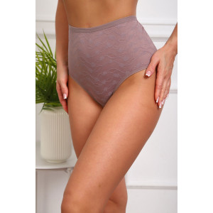 Трусы женские №64970 хлопок стрейч+кружево (р-ры: 48-52) капучино